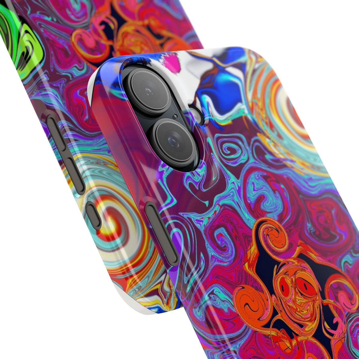 Vivid Swirl Slim Phone Case, Colorful Phone Cover, Unique Smartphone Accessory, Stylish Gift for Art Lovers, Trendy Mobile Case