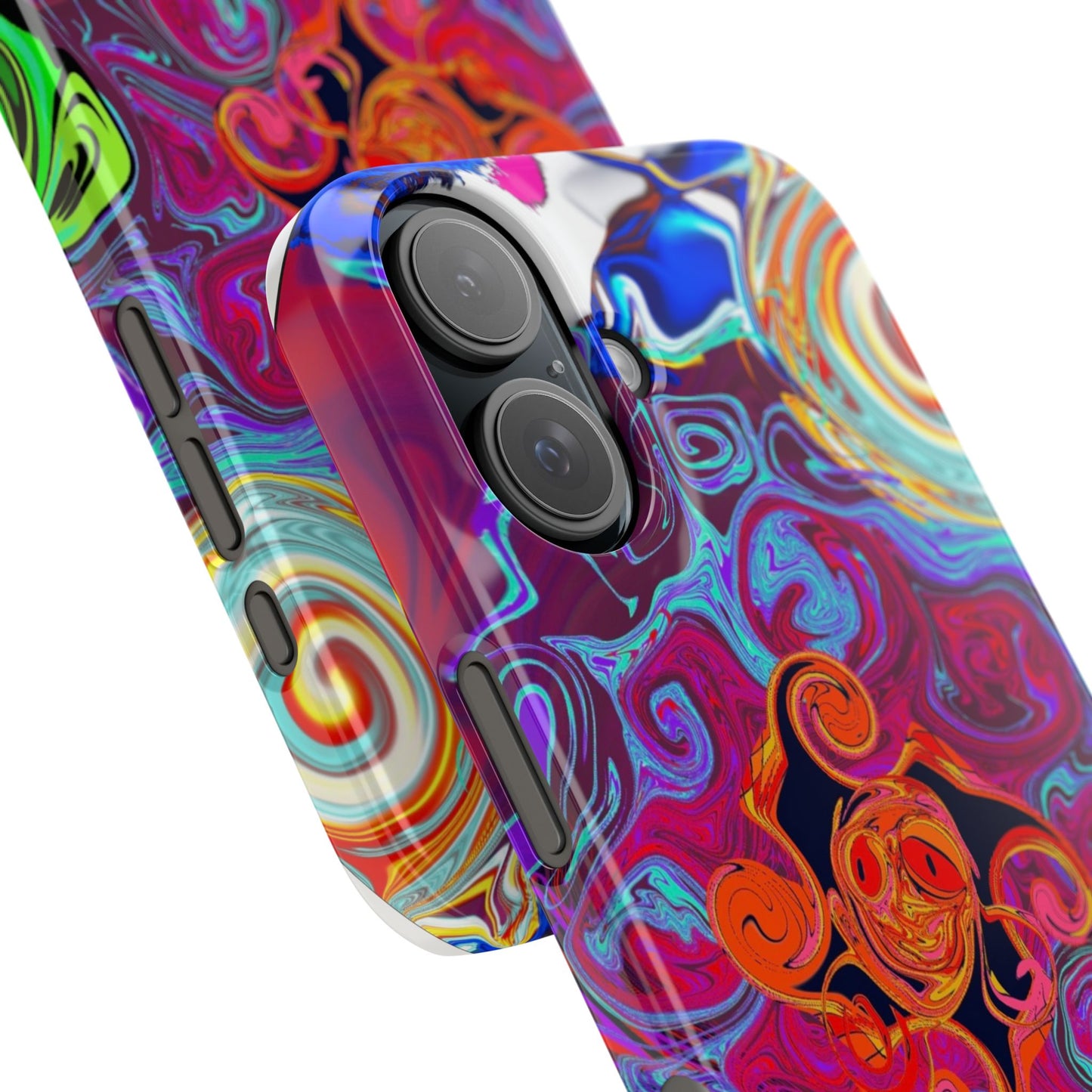 Vivid Swirl Slim Phone Case, Colorful Phone Cover, Unique Smartphone Accessory, Stylish Gift for Art Lovers, Trendy Mobile Case